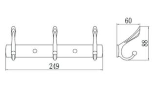 Крючки РМС A5027 хром
